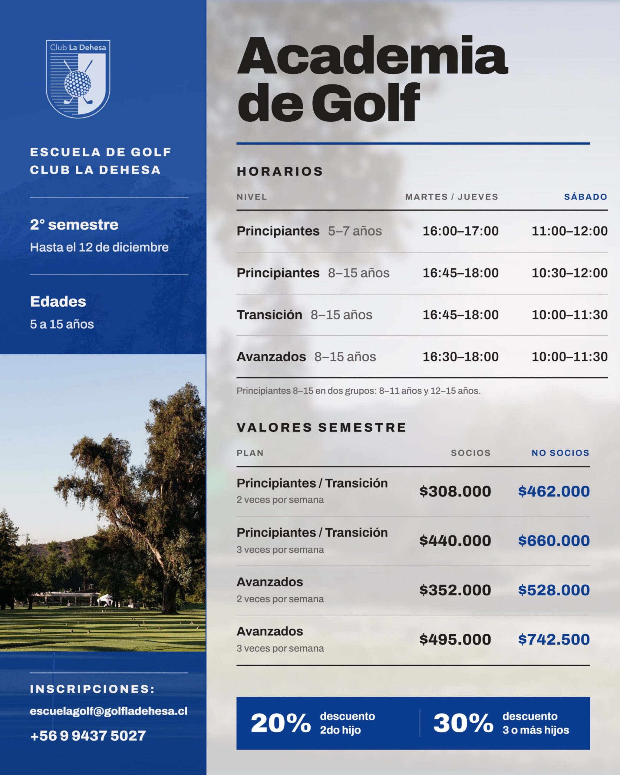 Horarios Academia