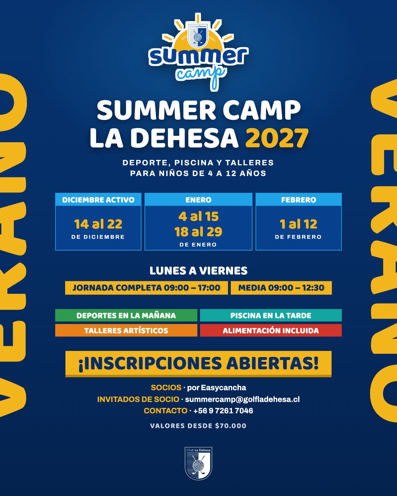 Summer Camp La Dehesa 2027: un verano lleno de deporte, piscina y entretención